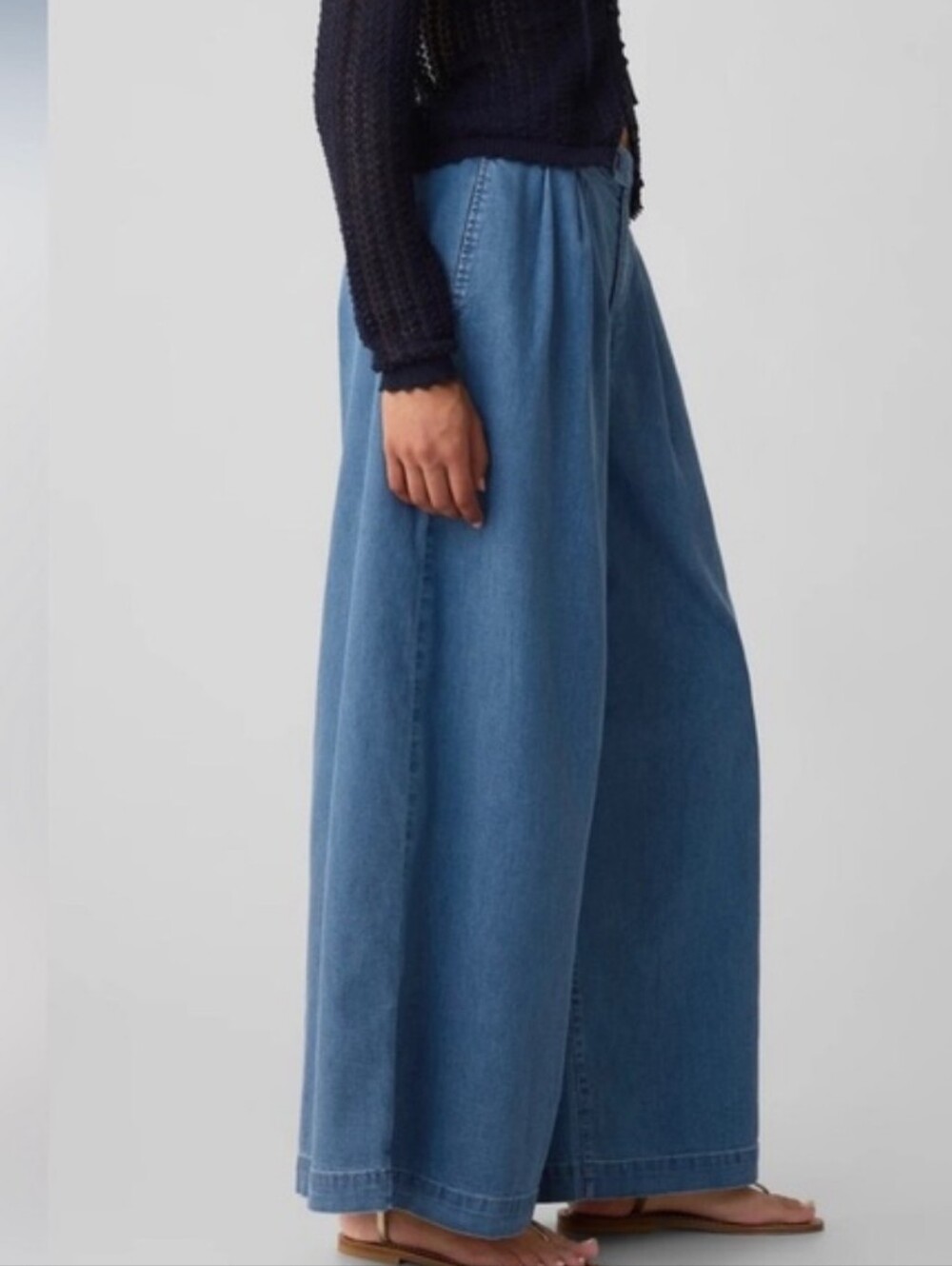 GAP And Doen High Waist Wide Leg Denim Jeans 26